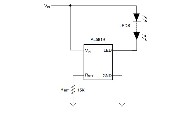 AL5819 36V Low Dropout Linear LED Driver - Diodes Inc | Mouser